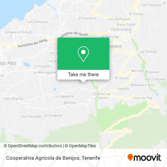 Cooperativa Agrícola de Benijos map