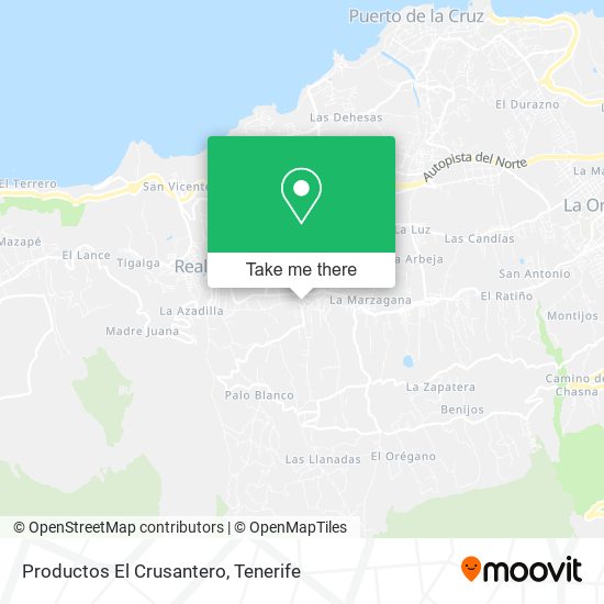 Productos El Crusantero map