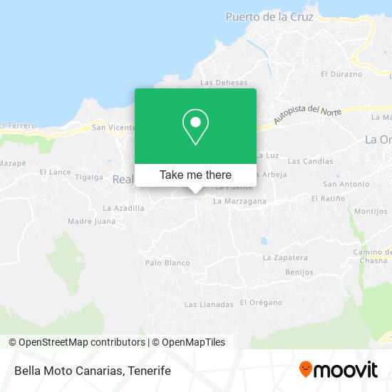 mapa Bella Moto Canarias