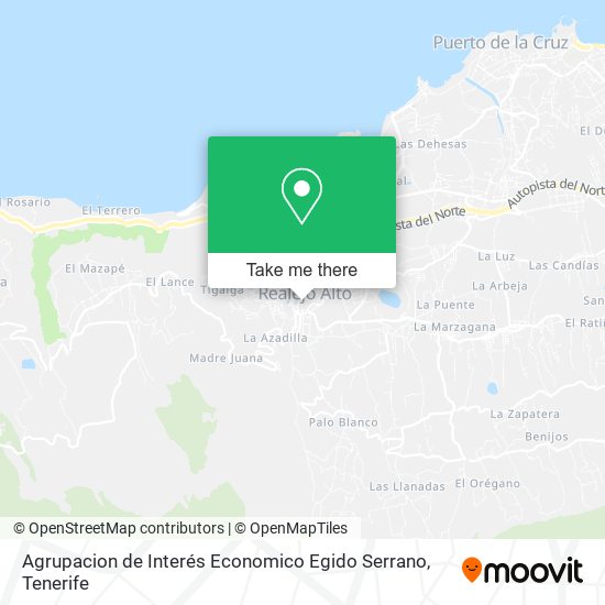 mapa Agrupacion de Interés Economico Egido Serrano