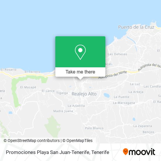 Promociones Playa San Juan-Tenerife map