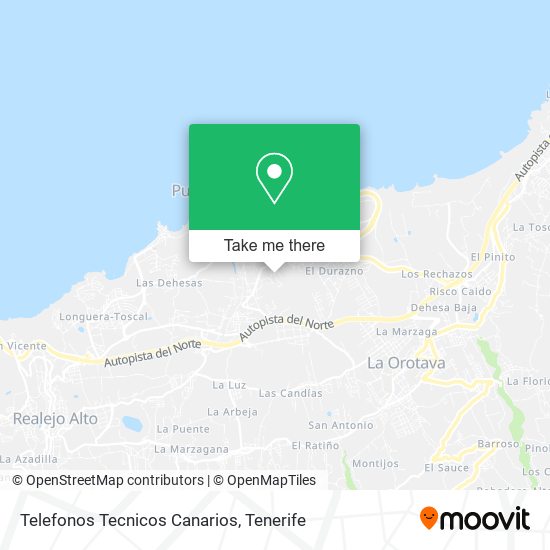 Telefonos Tecnicos Canarios map