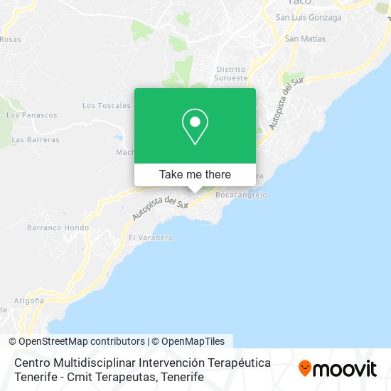 mapa Centro Multidisciplinar Intervención Terapéutica Tenerife - Cmit Terapeutas