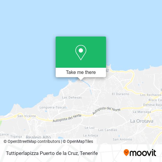 mapa Tuttiperlapizza Puerto de la Cruz