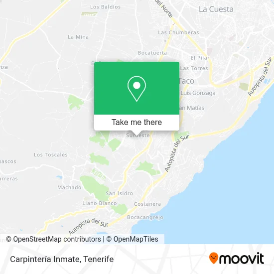 Carpintería Inmate map
