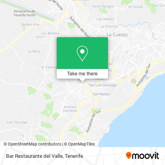 Bar Restaurante del Valle map