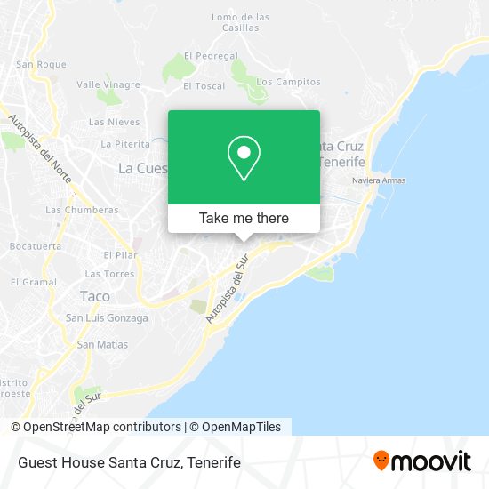 Guest House Santa Cruz map