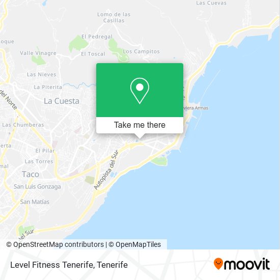 Level Fitness Tenerife map