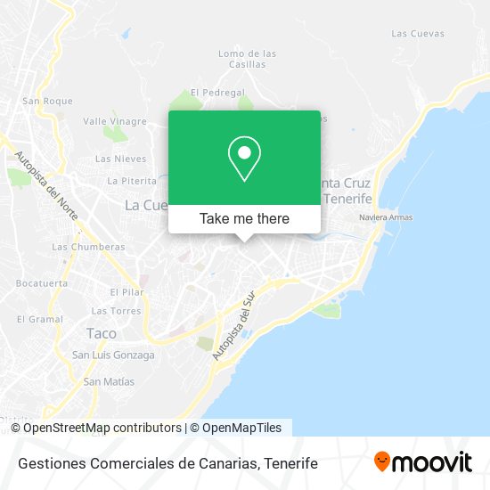 mapa Gestiones Comerciales de Canarias