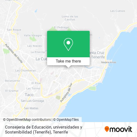 Consejería de Educación, universidades y Sostenibilidad (Tenerife) map