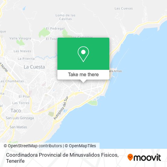 Coordinadora Provincial de Minusvalidos Fisicos map