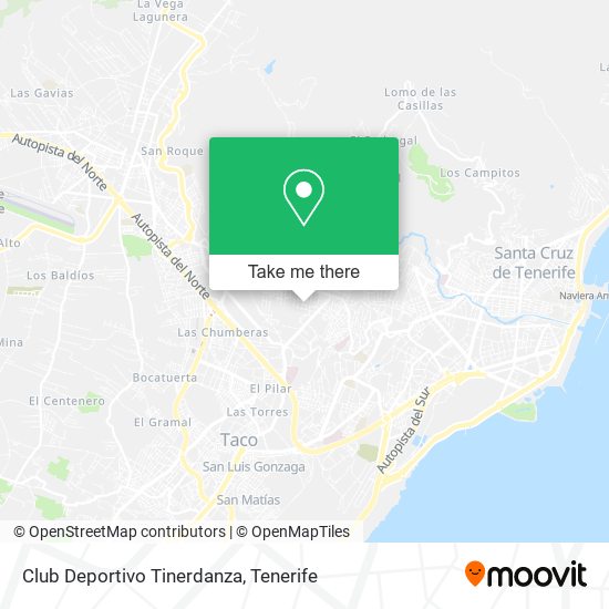 mapa Club Deportivo Tinerdanza
