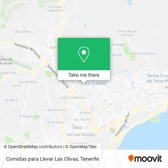 mapa Comidas para Llevar Las Olivas