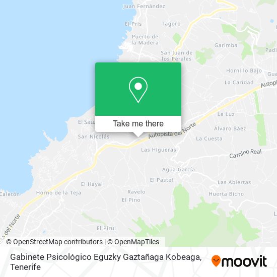 Gabinete Psicológico Eguzky Gaztañaga Kobeaga map
