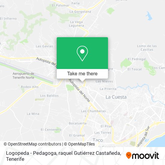 Logopeda - Pedagoga, raquel Gutiérrez Castañeda map