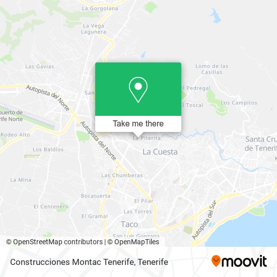 mapa Construcciones Montac Tenerife