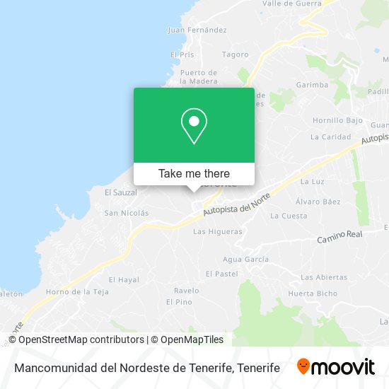 Mancomunidad del Nordeste de Tenerife map