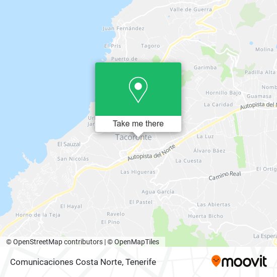 Comunicaciones Costa Norte map