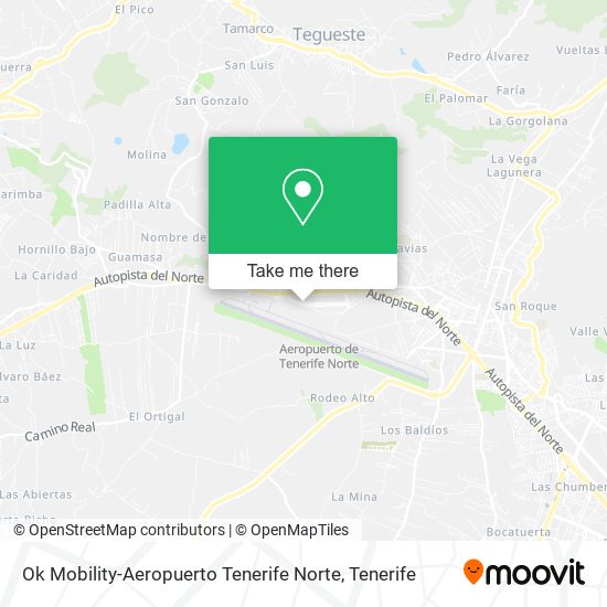 Ok Mobility-Aeropuerto Tenerife Norte map