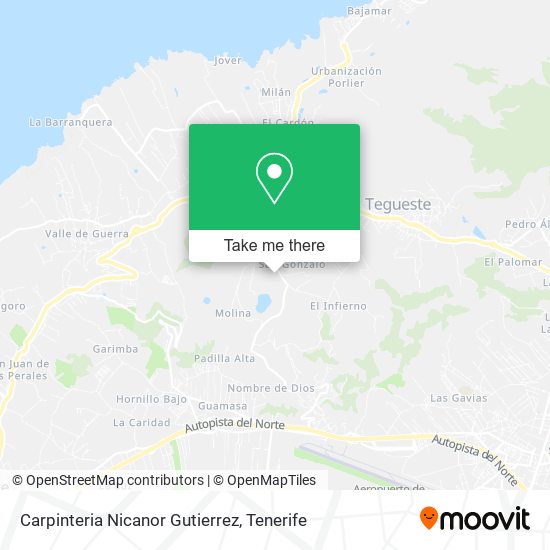 Carpinteria Nicanor Gutierrez map