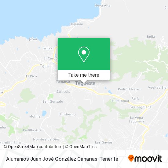 Aluminios Juan José González Canarias map