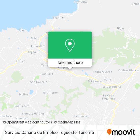 Servicio Canario de Empleo Tegueste map