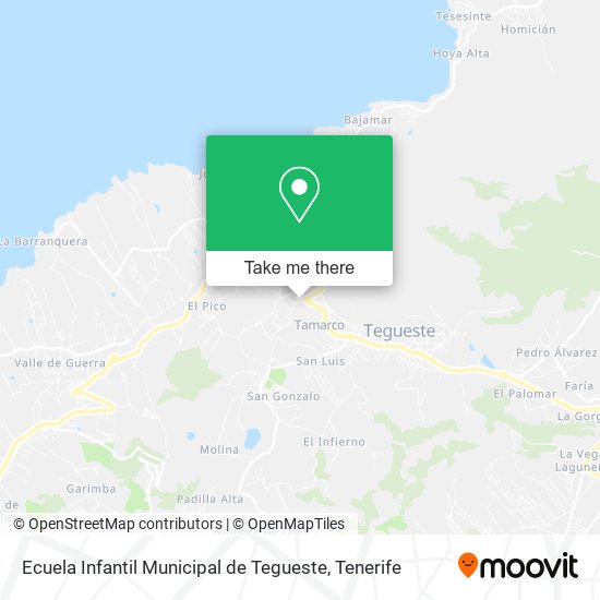 Ecuela Infantil Municipal de Tegueste map