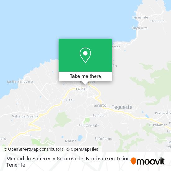 mapa Mercadillo Saberes y Sabores del Nordeste en Tejina