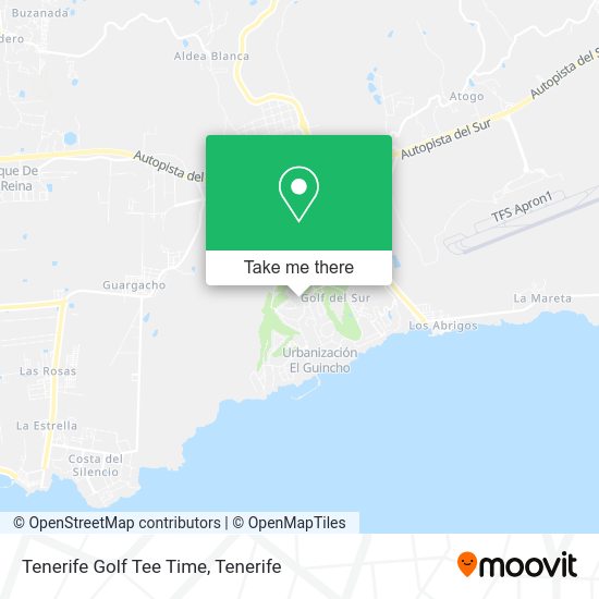 Tenerife Golf Tee Time map