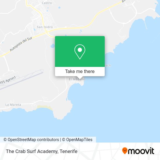 The Crab Surf Academy map