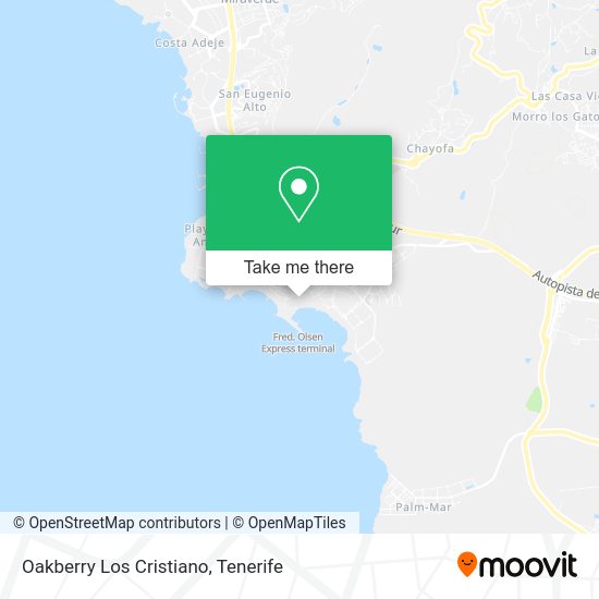 Oakberry Los Cristiano map