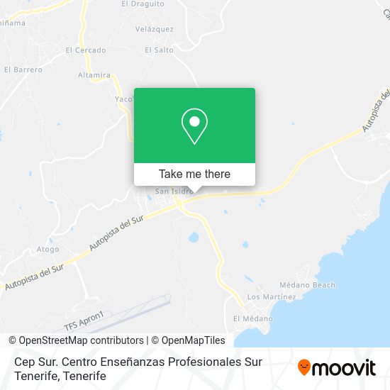 Cep Sur. Centro Enseñanzas Profesionales Sur Tenerife map