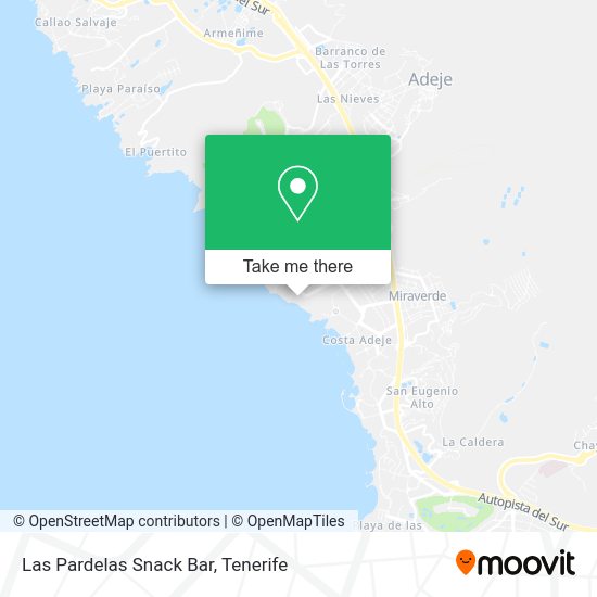 Las Pardelas Snack Bar map