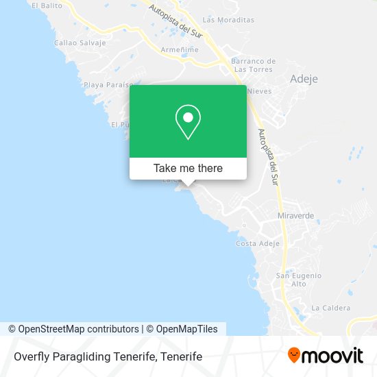 Overfly Paragliding Tenerife map