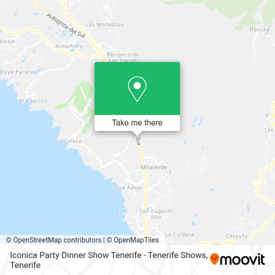 Iconica Party Dinner Show Tenerife - Tenerife Shows map