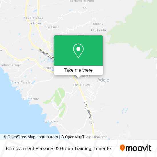 Bemovement Personal & Group Training map