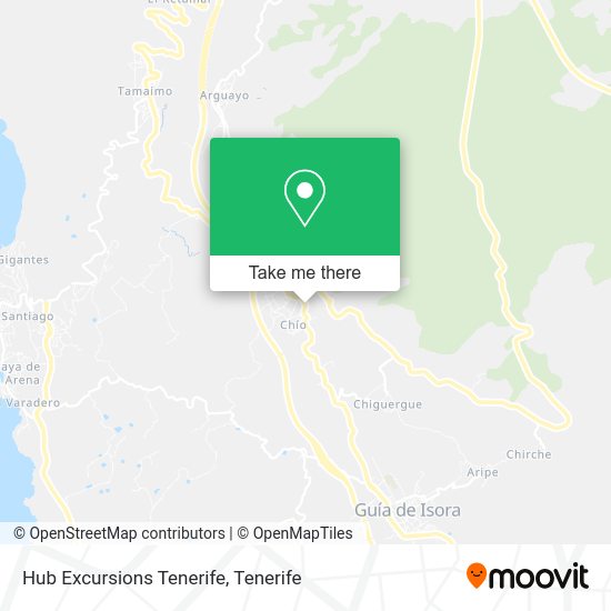 Hub Excursions Tenerife map