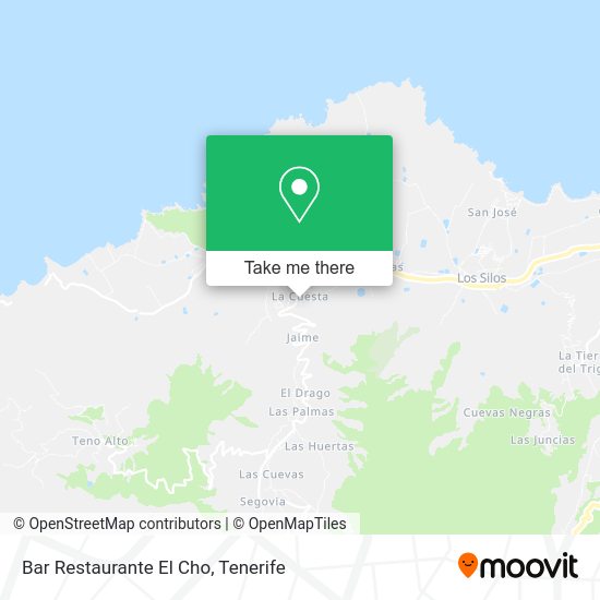 Bar Restaurante El Cho map