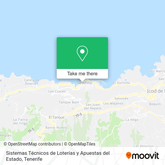 Sistemas Técnicos de Loterías y Apuestas del Estado map