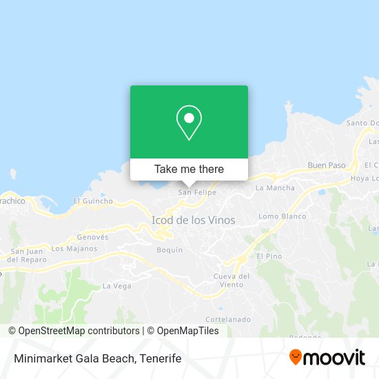 Minimarket Gala Beach map