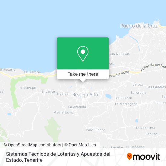 Sistemas Técnicos de Loterías y Apuestas del Estado map