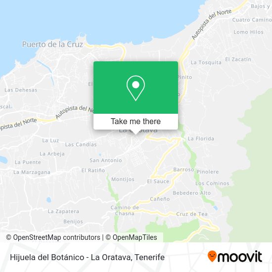 Hijuela del Botánico - La Oratava map