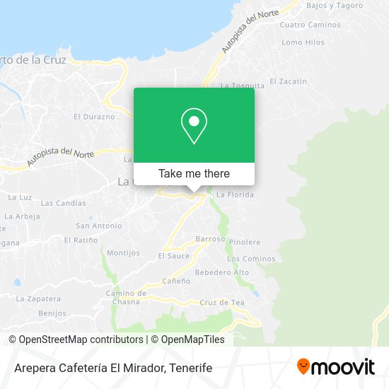 Arepera Cafetería El Mirador map