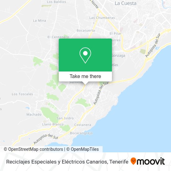 Reciclajes Especiales y Eléctricos Canarios map