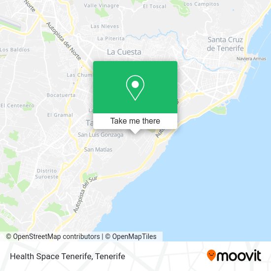 Health Space Tenerife map