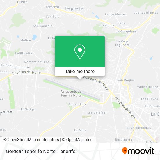 Goldcar Tenerife Norte map