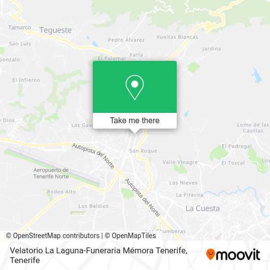 Velatorio La Laguna-Funeraria Mémora Tenerife map