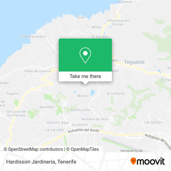 Hardisson Jardinería map