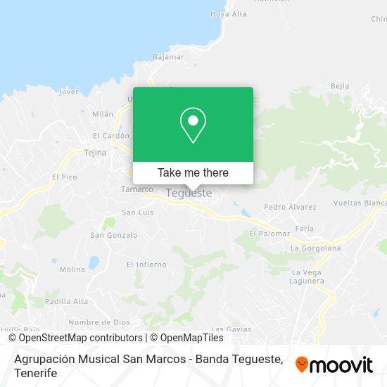Agrupación Musical San Marcos - Banda Tegueste map