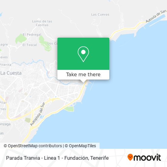 Parada Tranvia - Linea 1 - Fundación map